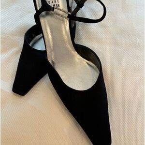 STUART WEITZMAN black sling back dress shoe
